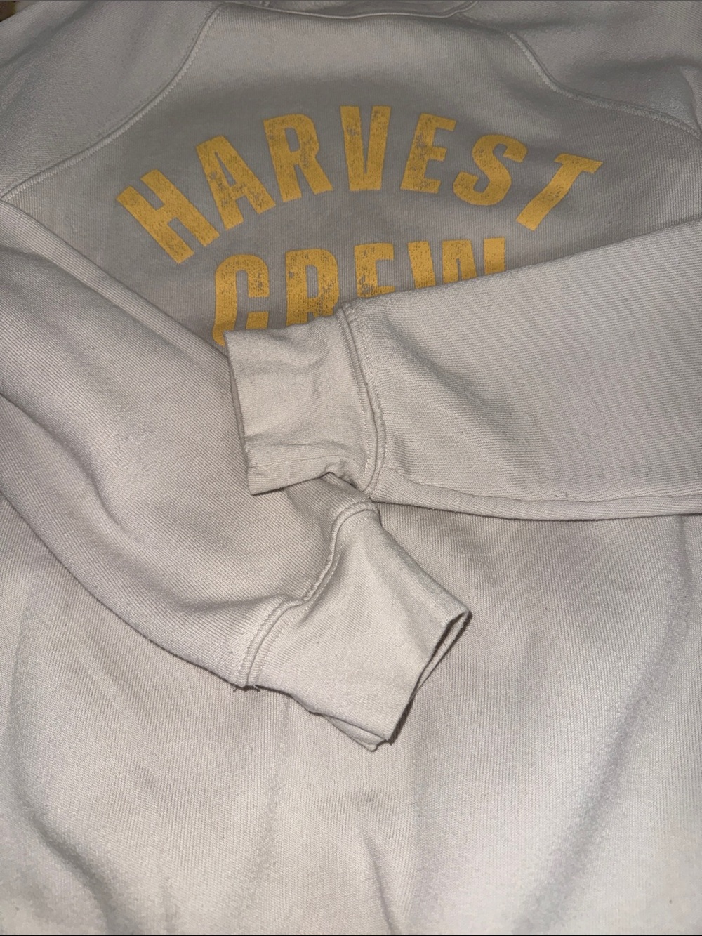 Beige Sweatshirt with Yellow "Harvest Crew" Print - Picture 4 of 4